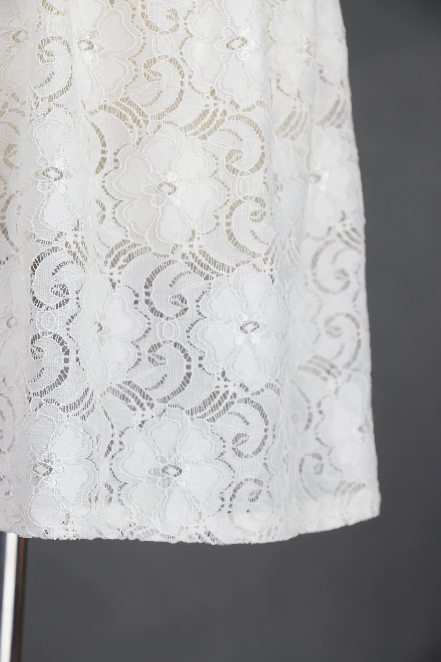 Однослойная Прозрачная Кружевная юбка Короткая с эластичной резинкой на талии