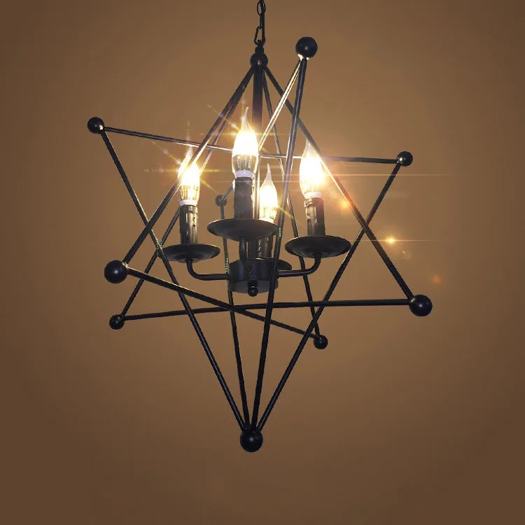 Люстра для бара в промышленном стиле магазин креативной одежды тема ресторана