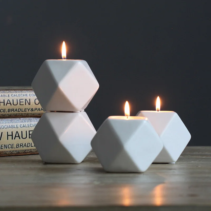 

Nordic ceramic Candlestick creative decoration home decoration geometric candlestick