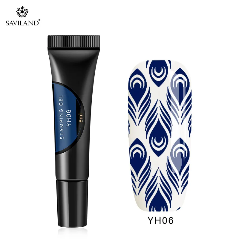 YH06 SAVILAND Гель-лак для стемпинга ногтей UV/светодиодный Гель-лак для ногтей Hybrid DIY живопись Гель-лак для пластина для стемпинга для нейл-арта - Цвет: YH06