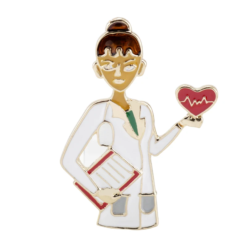 Брошь на булавке в форме сердечка стетоскопа медицинской медицины | Украшения и