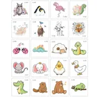 20 шт.компл. Мультяшные татуировки для детской вечерние, макияж, цветок, кошка, собака, единорог, Бабочка, временные боди-арт наклейки, Рождественский подарок