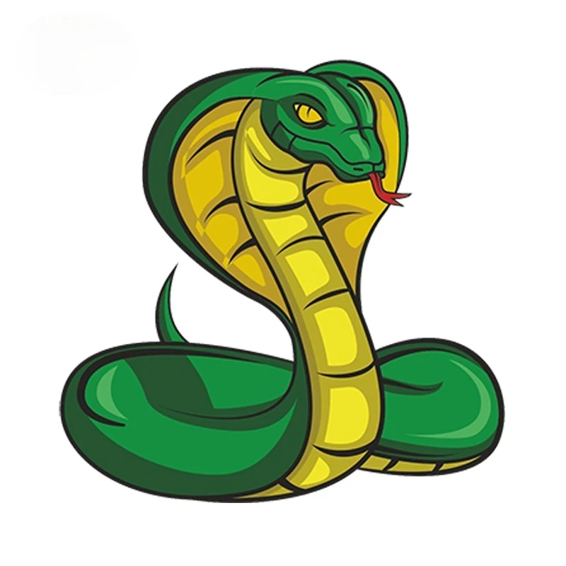 

Color Cobra Cartoon Car Sticker PVC Bumper Cover Scratches Windshield Auto Decal Motorcycle Laptop Decoration Waterproof Anti-UV