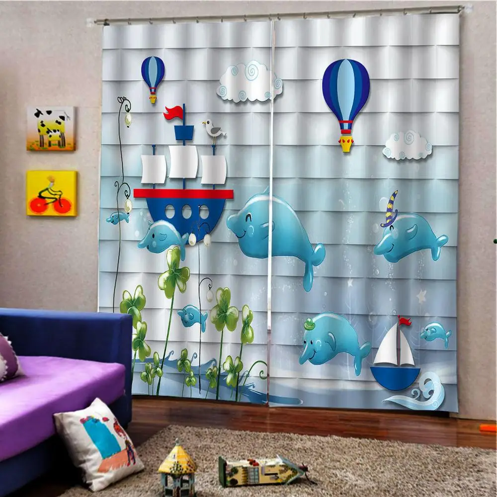 Пасторальный лист Цветы занавеска для гостиной спальни мультфильм бабочка