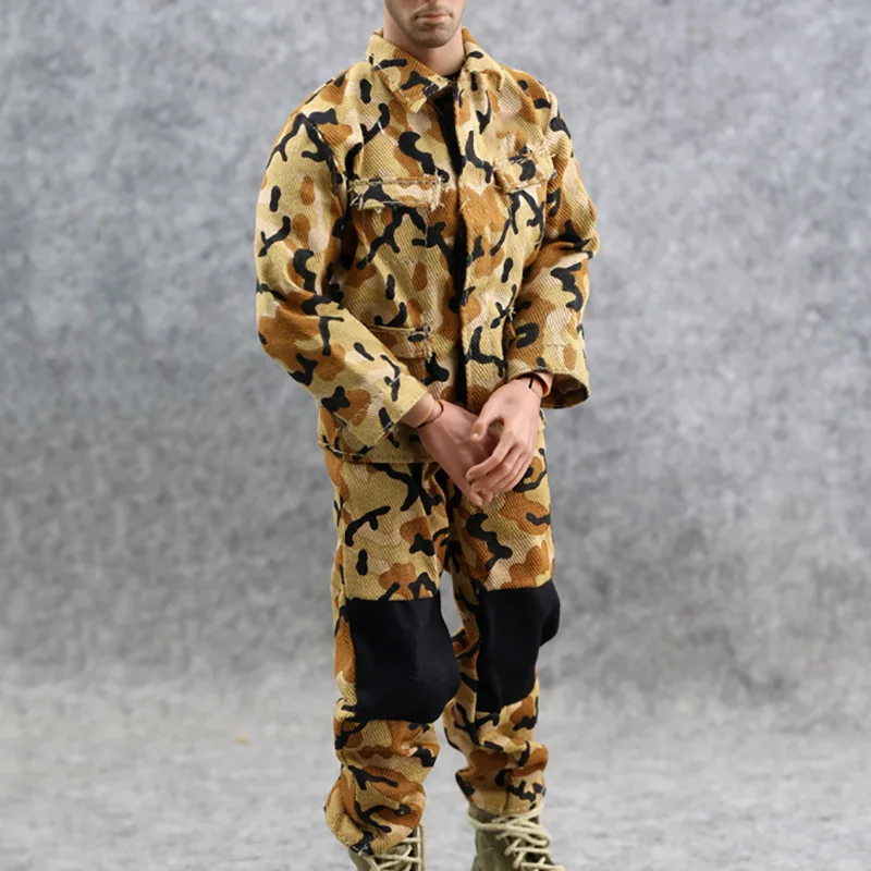 Масштаб 1/6 модная камуфляжная одежда для мальчиков мужская униформа