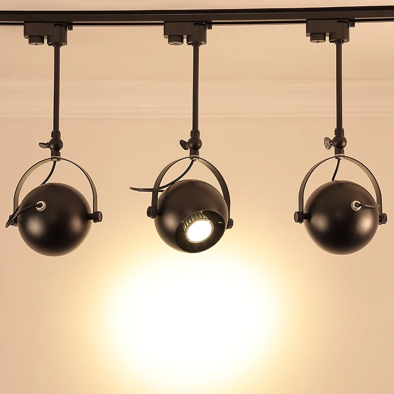 Современный светодиодный светильник для треков потолочный вращающийся Точечный