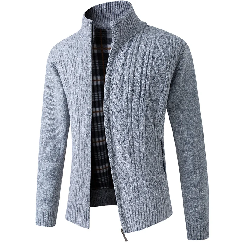 

2021 New Men's Sweaters Autumn Winter Warm Cashmere Wool Zipper Cardigan Sweaters Man Casual Knitwear Sweatercoat male clothe