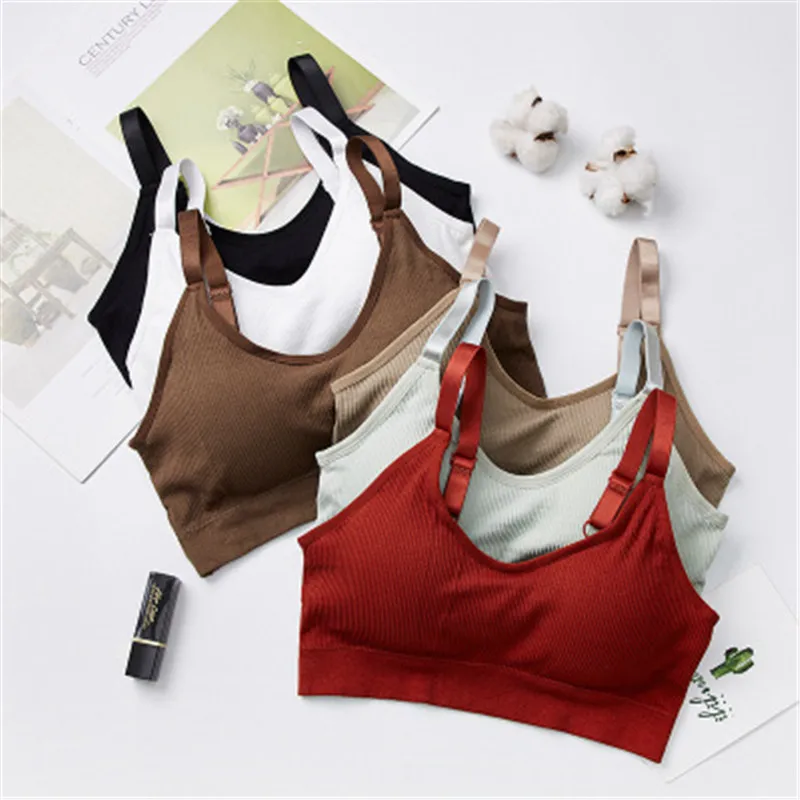 Женский бесшовный бюстгальтер без косточек с дышащей чашкой топ для спорта