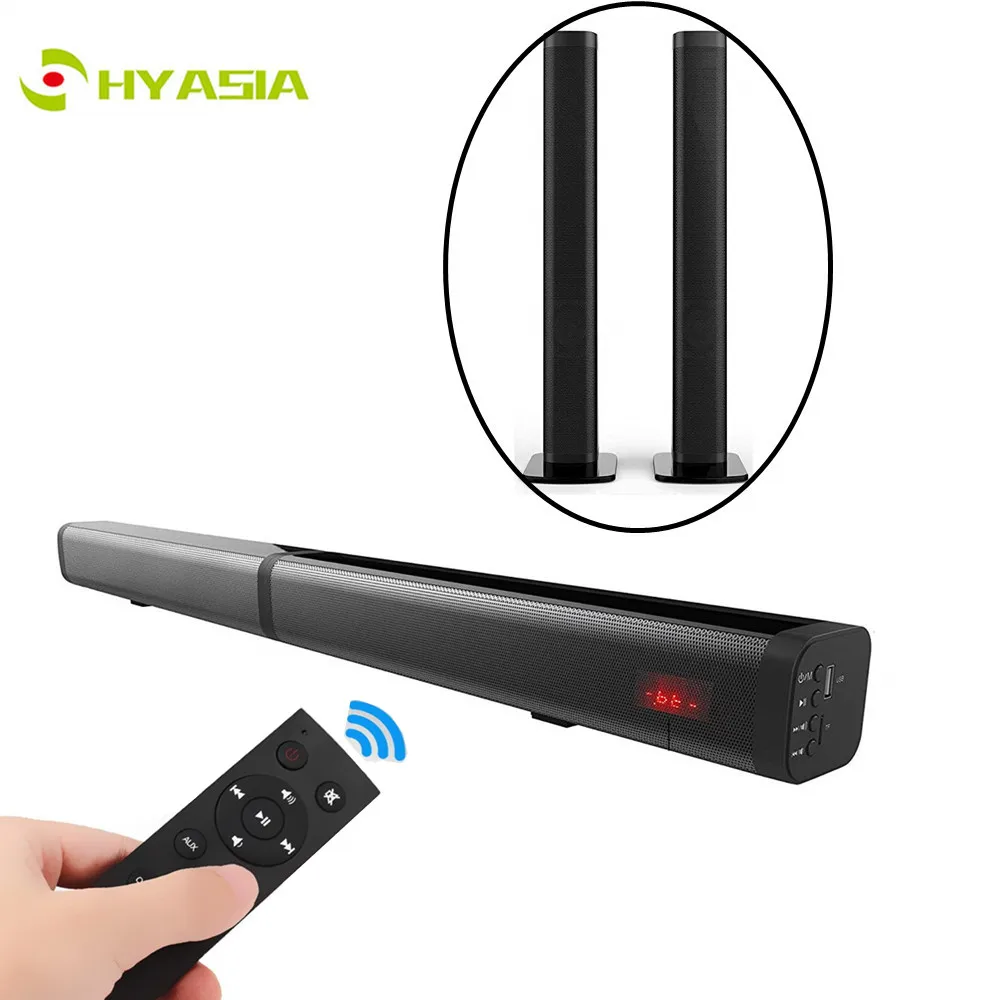 HYASIA 40 Вт Bluetooth 4,2 беспроводная гарнитура с встроенными часами AUX коаксиальный TF беспроводной динамик Bluetooth динамик домашний кинотеатр звуковая система Parlantes