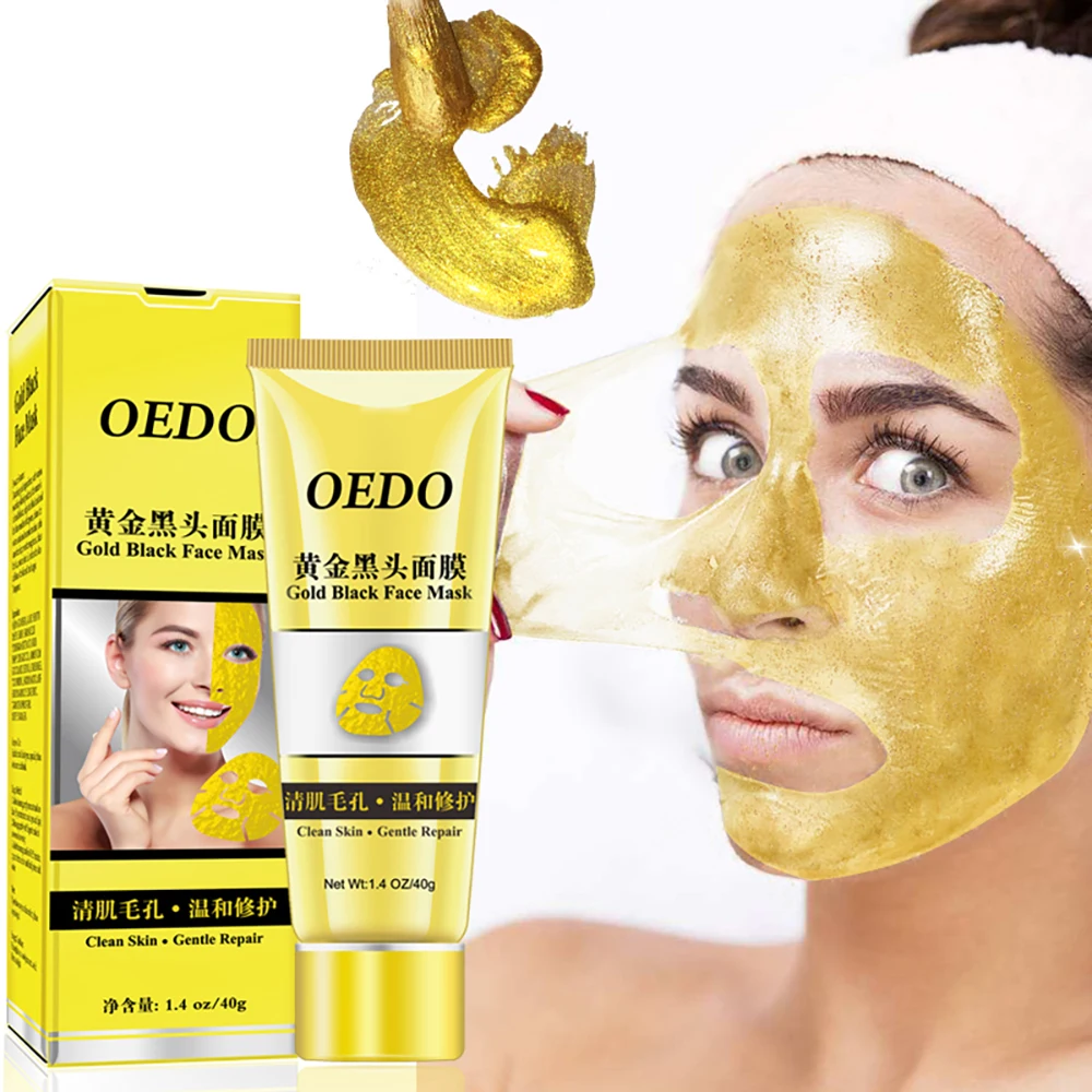 

OEDO Gold Remove Blackhead Mask Shrink Pore Improve Rough Skin Acne Shills Blackhead Remover Mask Facial Moisturizing Cream