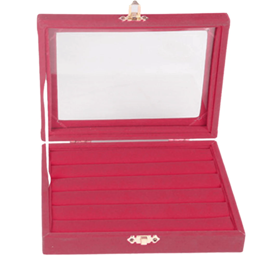 

Organizer Jewelry Case One-tier Fabala Box Holder For Earrings/Rings Display Velvet