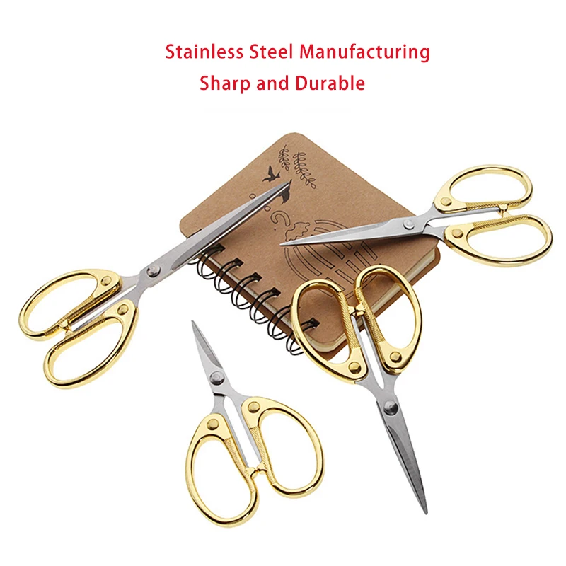Винтажные ножницы для ткани золотые ретро классические металлические сделай сам
