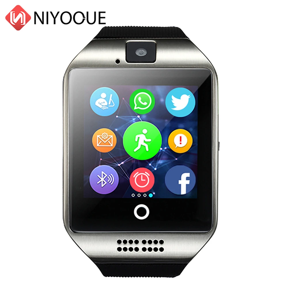 Смарт-часы телефон Q18 поддержка sim-карты Smartwatch телефон камера для IOS Android носить Wach для мужчин PK DZ09 GT08 Q18