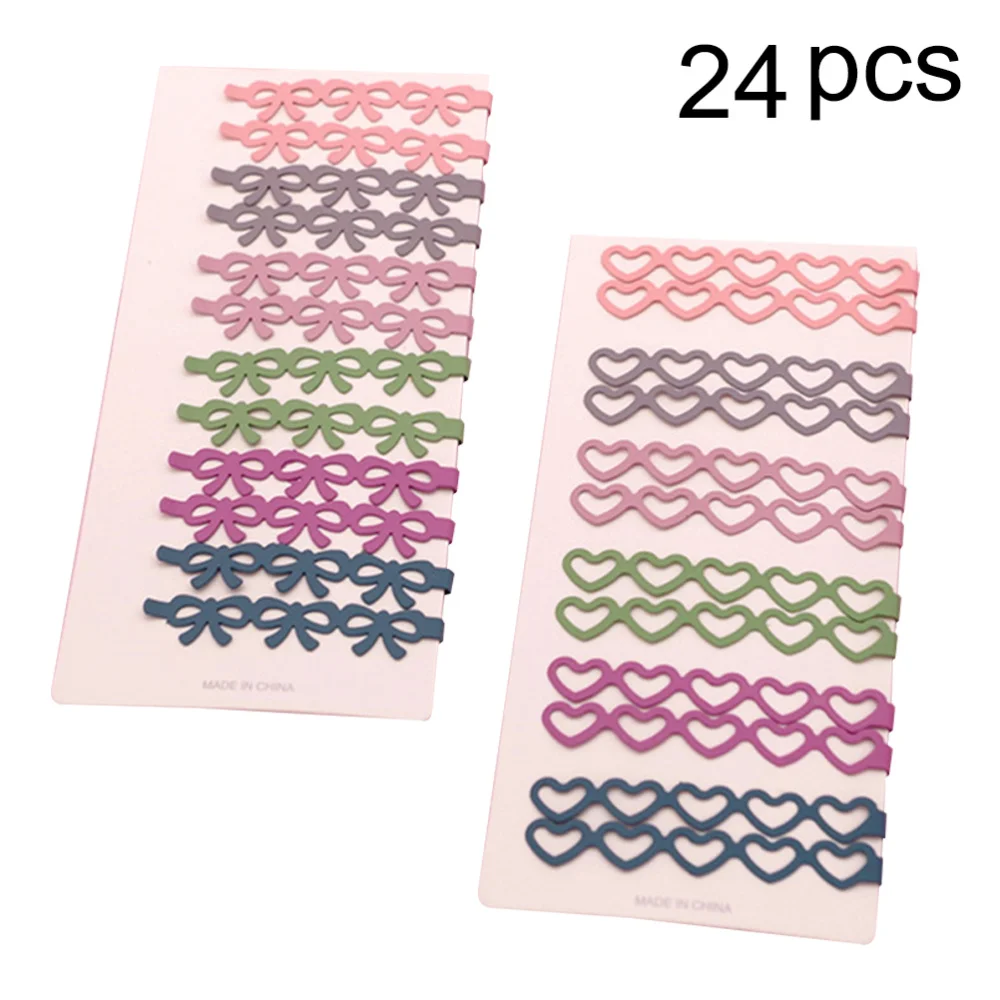 

24PCS Bobby Candy Hair Clips Rainbow Hair Metal Barrettes Frosted Paint Styling Clips