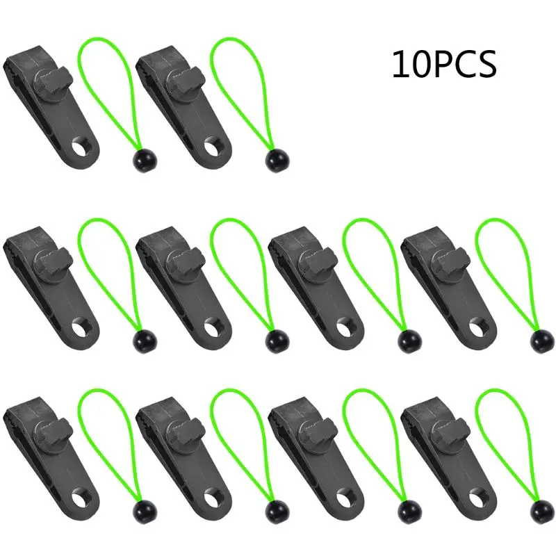 

1/5/10 Set Heavy Duty Awning Clamp Clip Tarpaulin Bungee Ball Elastic Cord Rope 203F