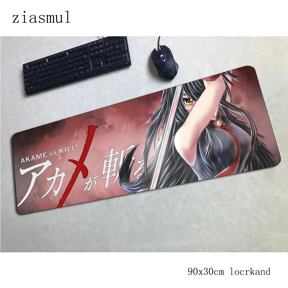 Анимэ akame ga kill коврик для мыши геймер рождени детей от 90x30 см ноутбук с алюминиевым