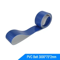 custom pvc pu conveyor belt timing belt blue smooth 3000mm75mm2mm