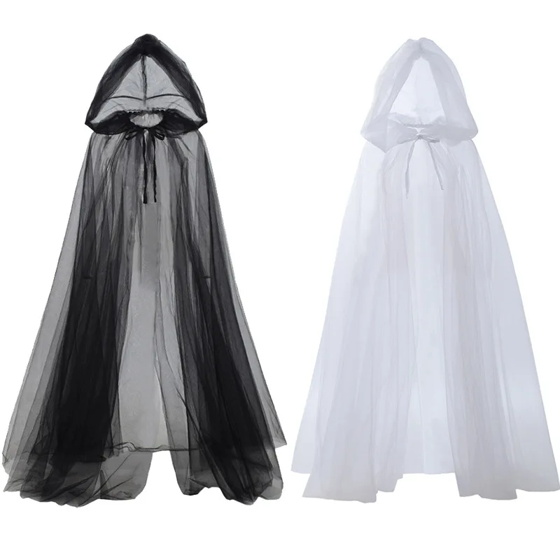 

OEING Halloween Cloak Long Cape With Hooded Bride Witch Cosplay Cloak Costume