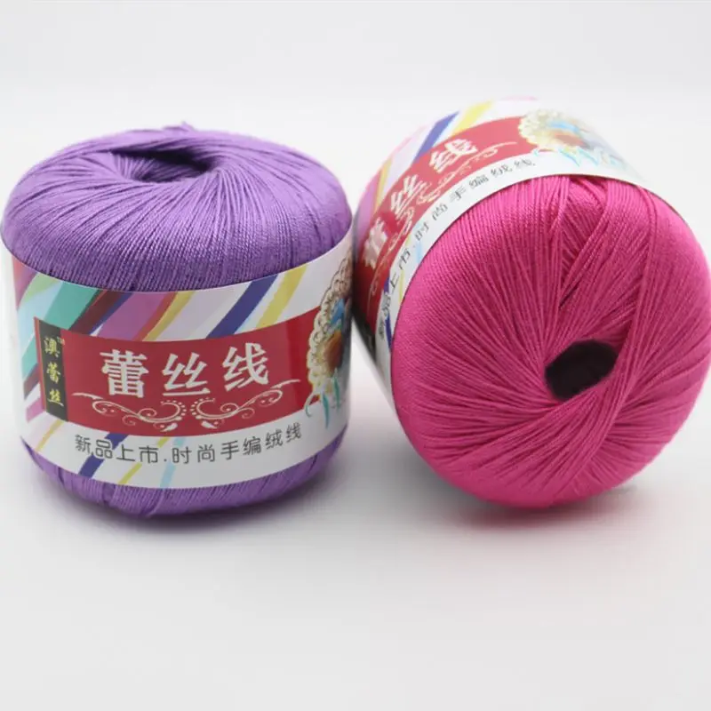 Мерсеризованный хлопок шнур нить ПРЯЖА DIY Вышивка Вязание крючком кружева