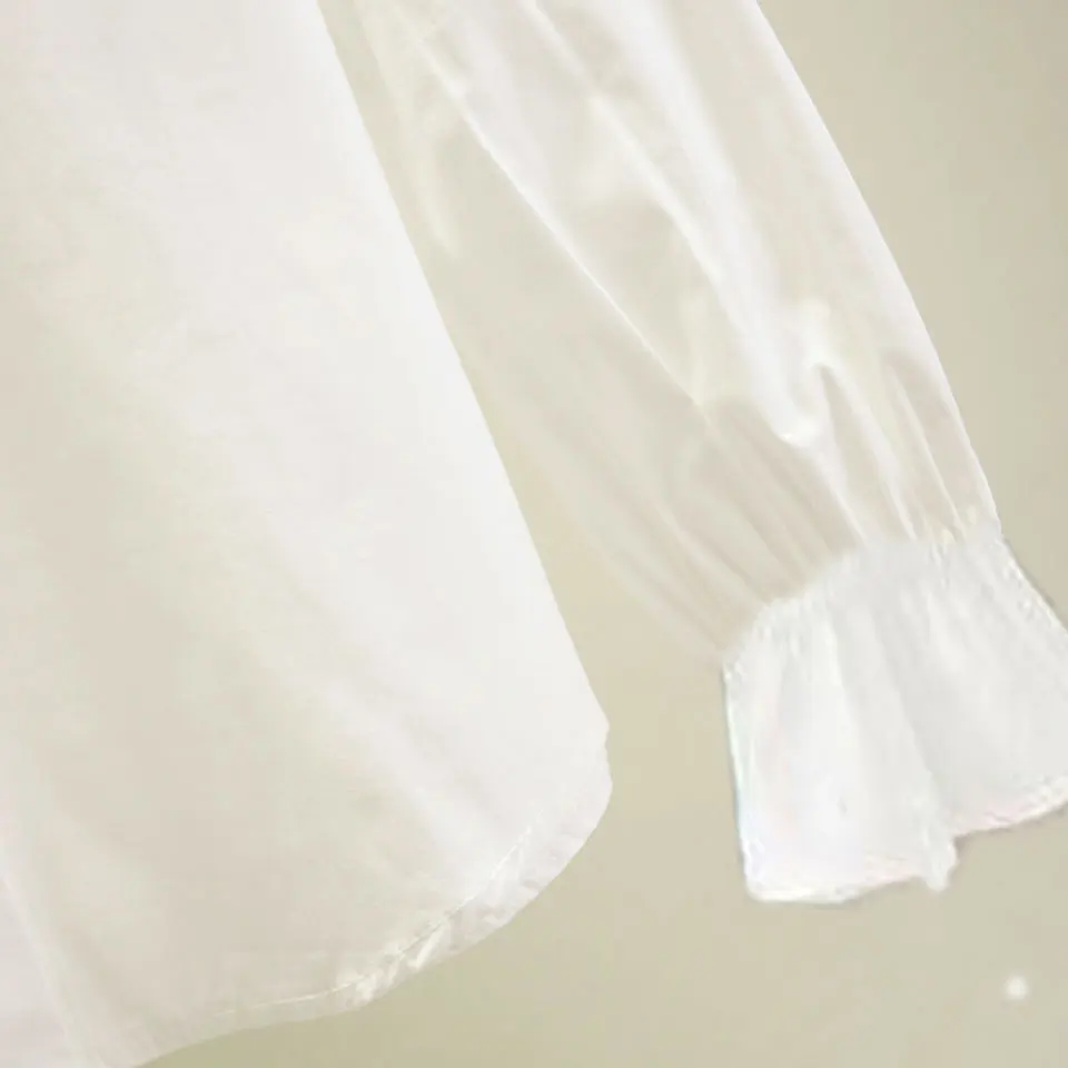 Модная белая блузка для девочек 3 12 лет на весну осень и зиму Детская рубашка