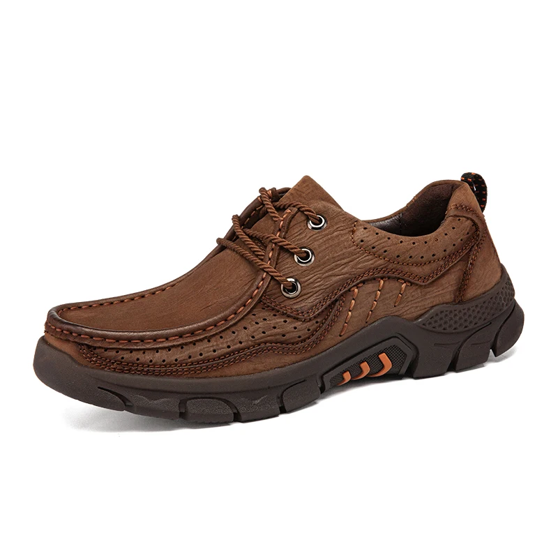 Мужская обувь кожаные ботинки кэжуал 2020 Осенняя мужская для отдыха из