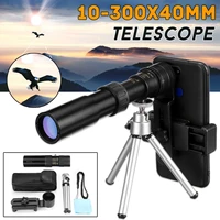 4k 10 300x40mm hd stretchable rotate zoom super phone monocular telescope bak4 fmc prism lens withwithout tripodphone