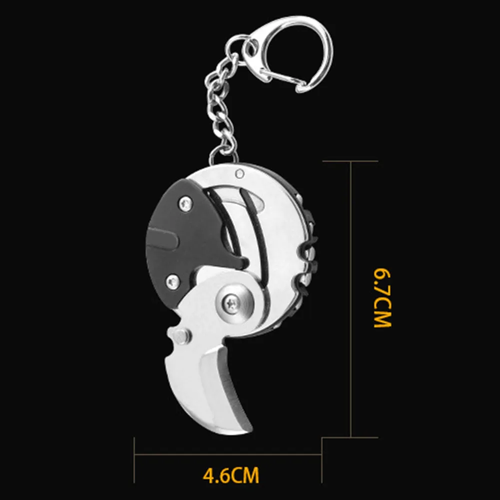 Multifunctional Pocket Fold Mini Coin Knife Screwdriver Hanging Keychain Keyring Outdoor Survival Emergency Tool | Инструменты