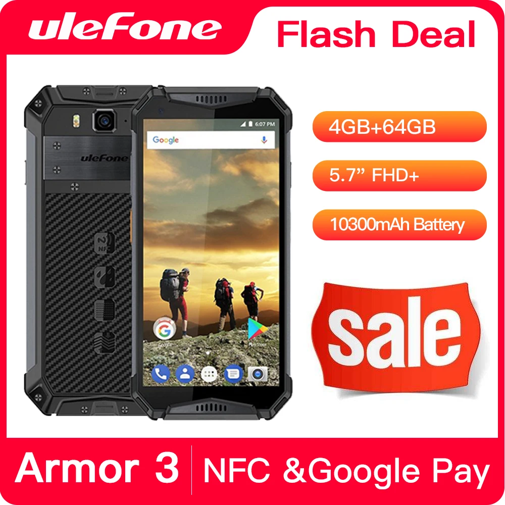 Ulefone power 3 IP68 Водонепроницаемый мобильный телефон Android8.1 5 7 &quotFHD + безрамочный экран