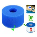 3 шт.лот пенопластовый фильтр для бассейна многоразовая моющаяся губка для фильтра для бассейна типа Intex S1 картридж подходит для очистки пузырьков