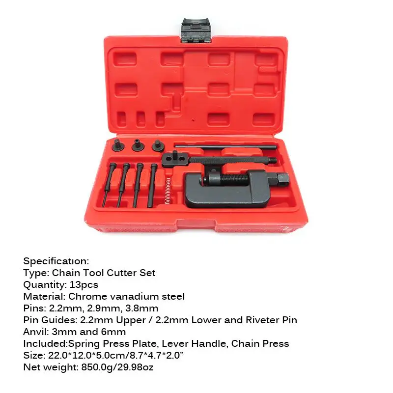 Motorcycle Bike Remover Chain Tool Cutter Breaker Link Splitter Riveter Riveting Repair Set Universal |