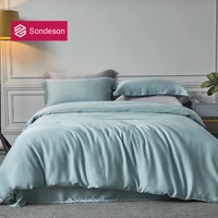sondeson luxury 100 silk blue bedding set 25 momme silk healthy duvet cover set pillowcase queen king quilt cover bedclothes