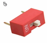 10pcs slide type switch module 1 bit 2 54mm 1 position way red pitch