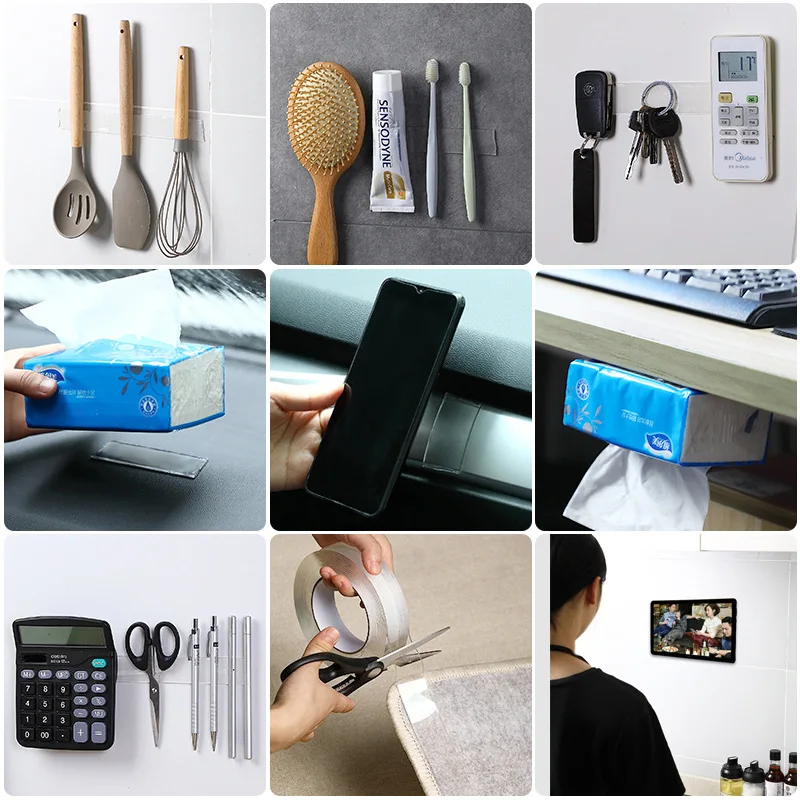 Двухсторонняя нано лента водонепроницаемая клейкая сверхпрочные бесследные