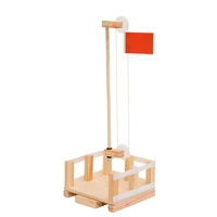 diy science technology red flag lifting platform children handmade invention materials package students science experiment toys