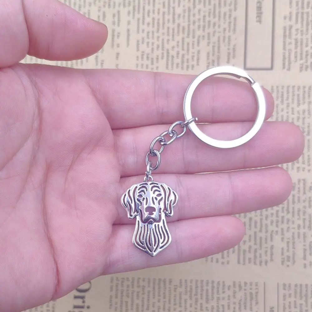 Weimaraner Dog Animal Cute Keychain Alloy Pendant Hot Key Ring Pet Tassels Antique Retro Silver Plated Women Men Jewelry K182 | Украшения и