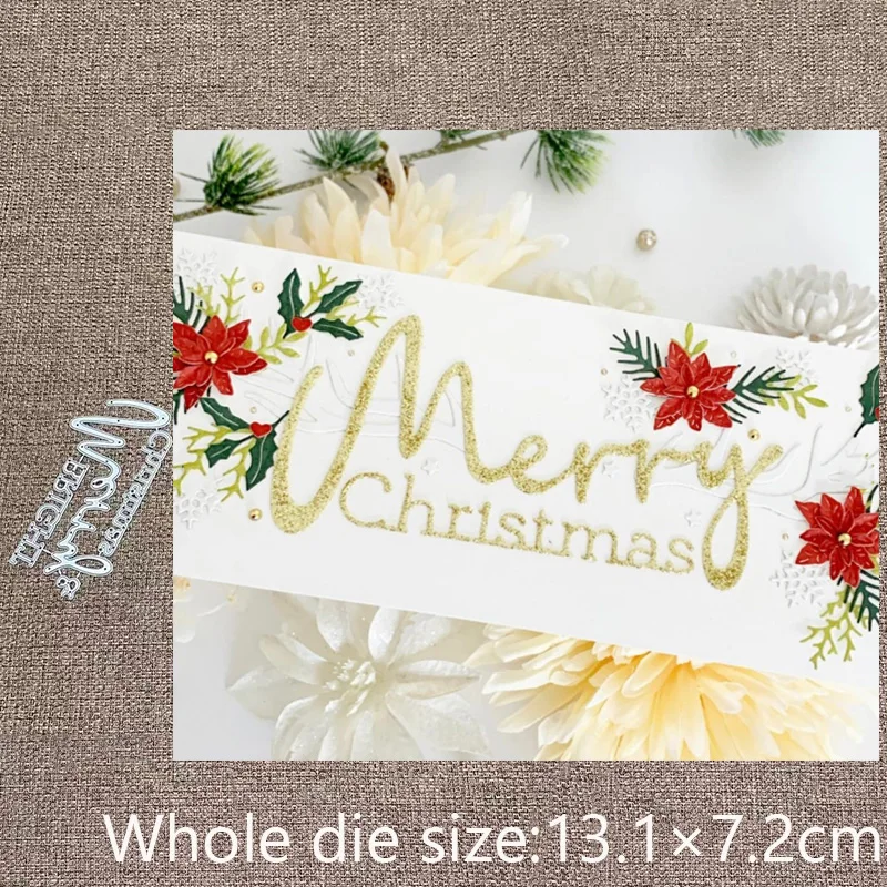 

New Design Craft Metal stencil mold Cutting Die merry christmas decoration scrapbook die cuts Album Paper Card Craft Embossing