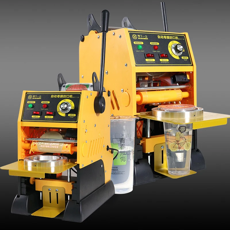 

Milk Tea Cup Sealing Machine Commercial Semi-automatic Small Household Hand Pressure Plastic Film Cup Sealing Machine 90mm 95mm