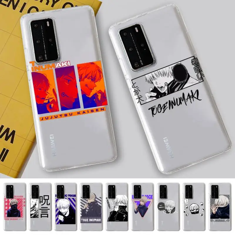 

TOPLBPCS Anime Jujutsu Kaisen Inumaki Toge Phone Case For Huawei P 20 30 40 pro lite Psmart2019 Honor 8 10 20 Y5 6 2019 Nova3E