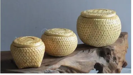 

Бамбуковая плетеная двухслойная чайная корзина, чайная корзина, чайная коробка, Бамбуковая плетеная мини-коробка, коробка для хранения, бам...