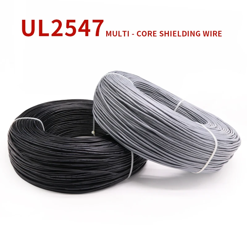 

18AWG UL2547 Shielded Wire 2 3 4 Cores PVC Insulated Channel Amplifier Audio Signal Cable Tinned Copper Headphone Control Line