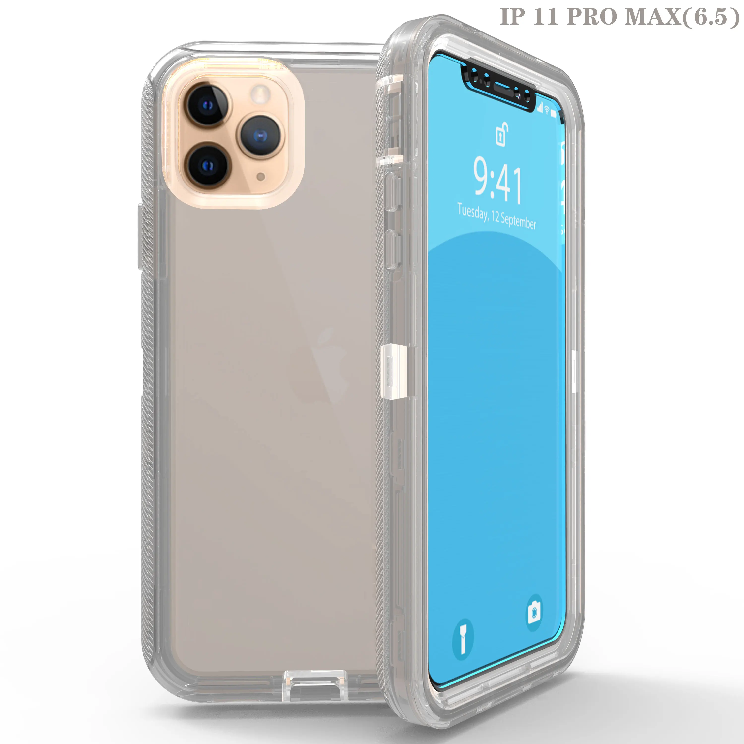 360 Degree All Inclusive Anti Drop Case for iPhone 11 Pro Max Transparent Robot TPU PC Cover X XR XS 7 8 6S Plus | Мобильные