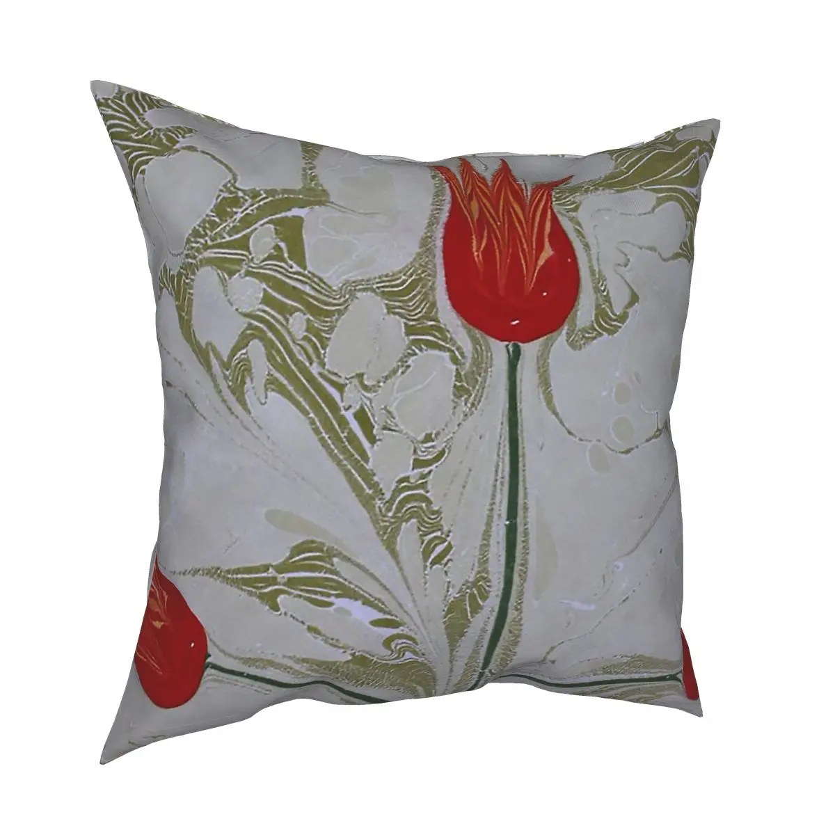 Винтаж мраморная Ebru в форме тюльпана от мультипликационным мотивом украшения