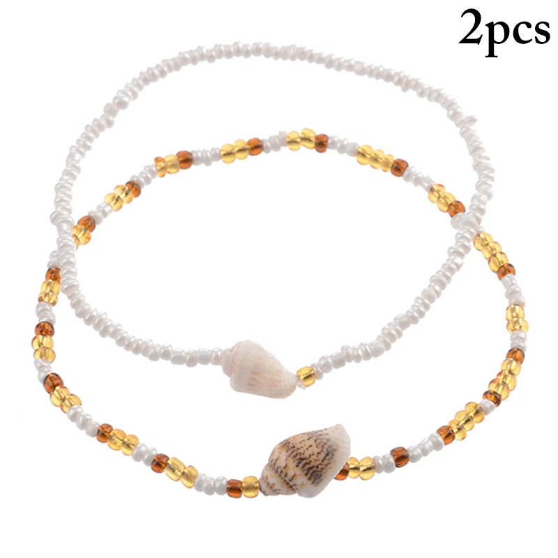 Браслеты на ногу для женщин и девушек амулетные украшения из разноцветных бусин