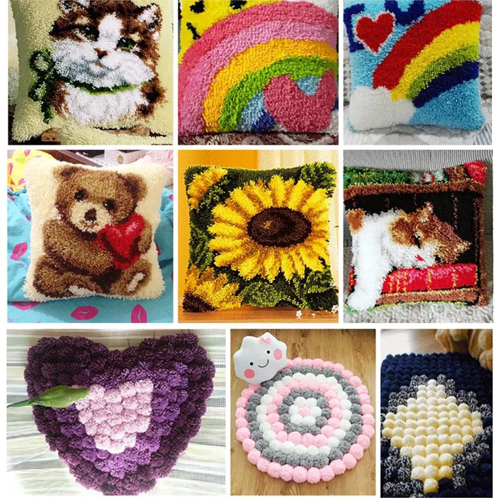 Акриловая защелка 1 рулон крючок нить шнур для мулине коврика холста ткани крючки