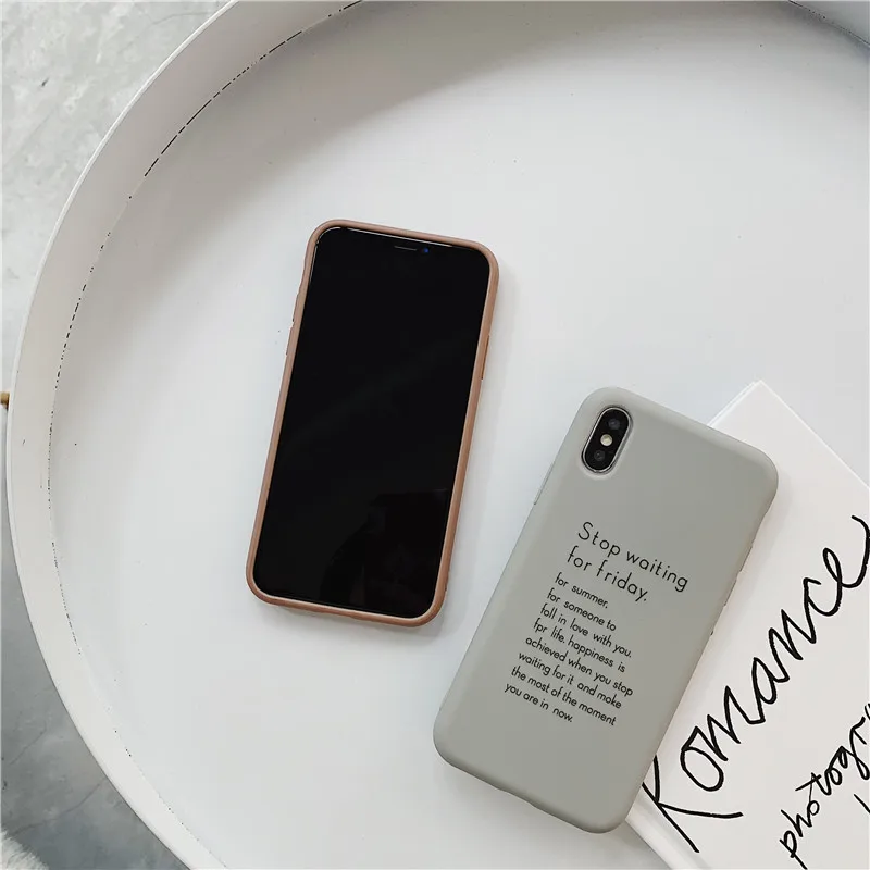 Kuutti коричневый серый цитаты силиконовый телефон чехол для iPhone 6 6s 7 8 Plus X XR XS Max