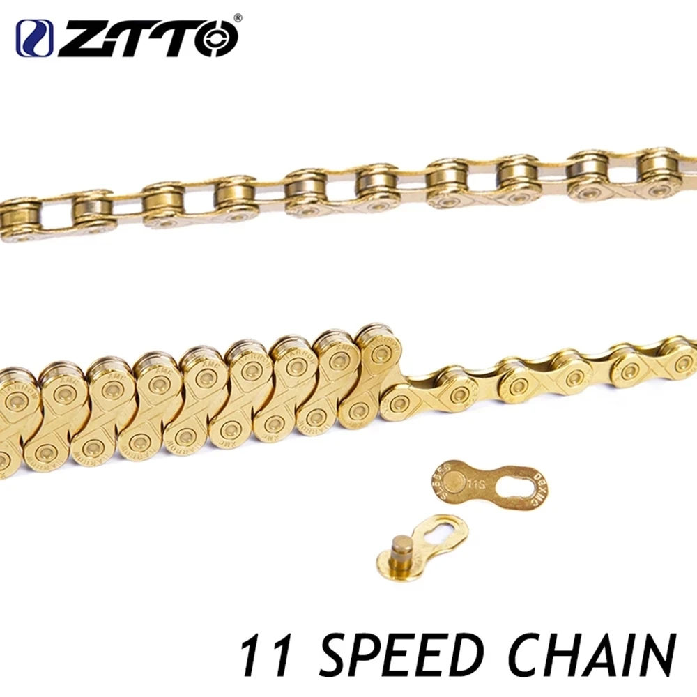 

ZTTO MTB 11 Speed Bike Gold Chain 11s 22s 33s Mountain Road Bicycle Parts High Quality Durable Golden Chains for Parts K7 System