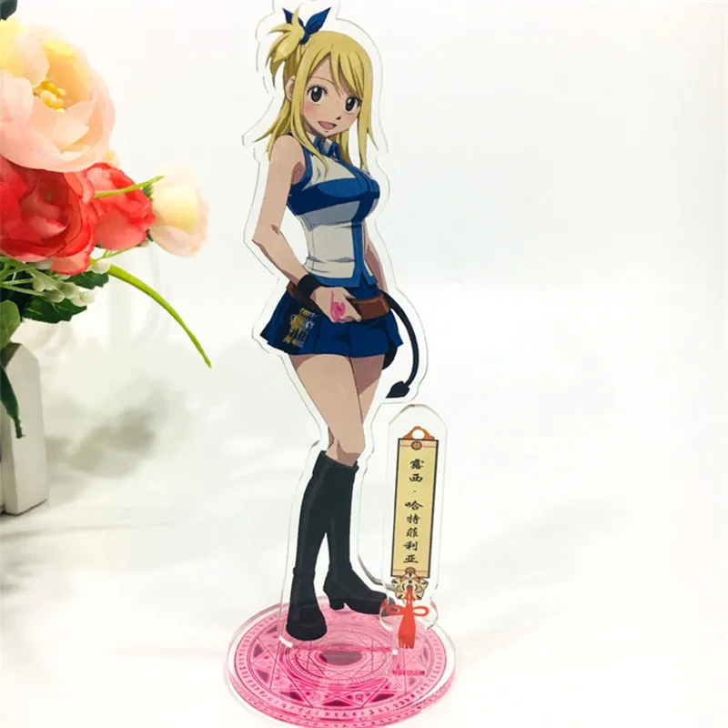 Аниме «FAIRY TAIL», «Нацу Люси Эрза серый Венди акриловая подставка Рисунок Хэллоуин Косплэй настольная подставка в виде фигурки Подарочный аксессуар для автомобиля - Цвет: D