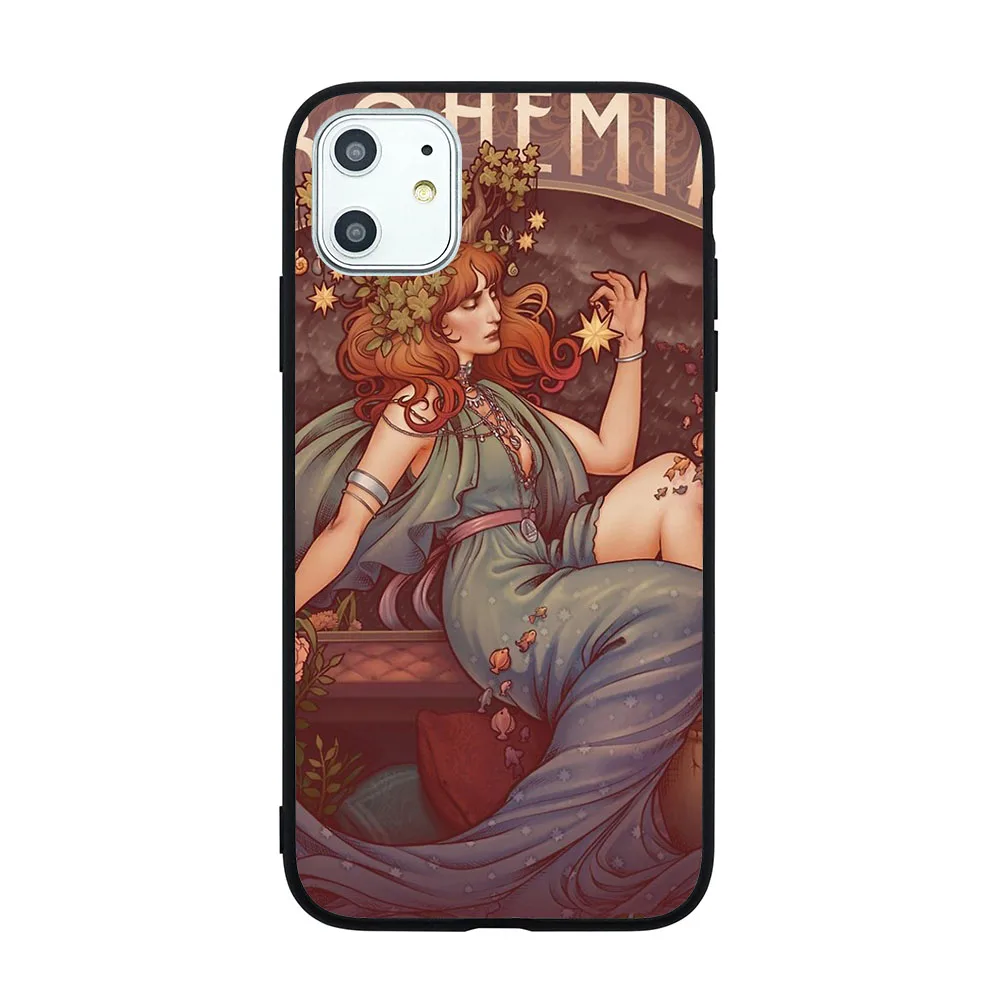 art nouveau bohemia phone case for iphone 11 pro x xr xs max 6 7 8 plus samsung s8 s9 s10 s20 a10 a50 free global shipping