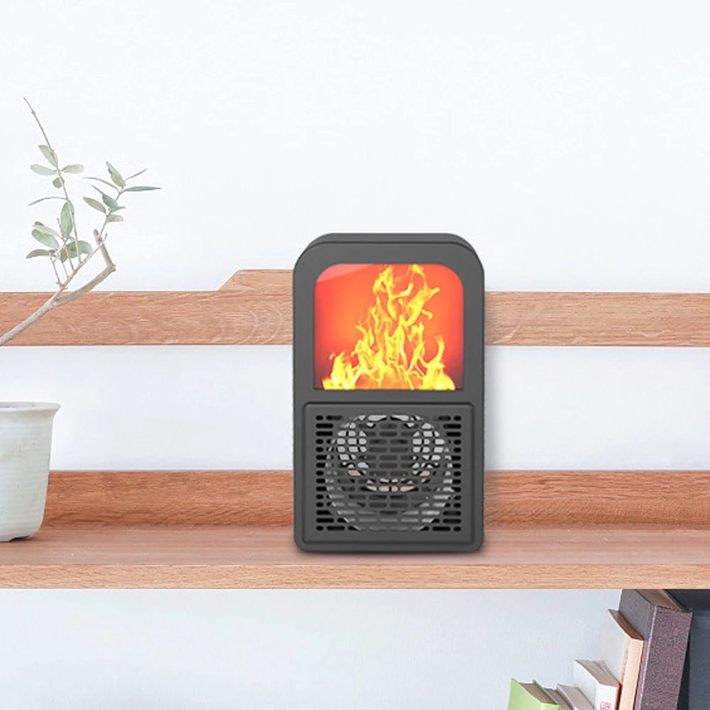 

Creative 3D Flame Heater Energy Saving Portable Low Noise Fast Heating Hot Air Electric Heater for Desktop Office Home