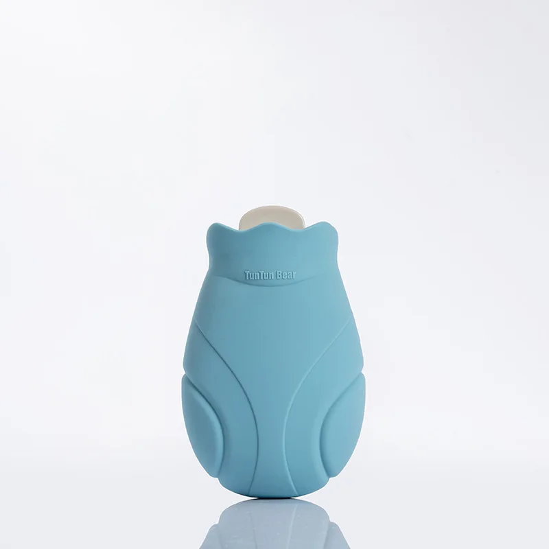 As shown Силиконовая бутылка для горячей воды для инъекций, теплая детская сумка для теплой воды, наполненная водой, с маленькой милой грелкой - Цвет: As shown